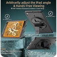 thumbnail image 2 of Funda de TPU + PC a prueba de golpes para tableta con soporte, ranura para bolígrafo y correa para el hombro para iPad Mini 2019 / Mini 4 (rosa oscuro), 2 of 5