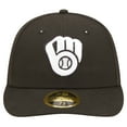 thumbnail image 2 of Men's New Era Black Milwaukee Brewers Low Profile 59FIFTY Fitted Hat, 2 of 6