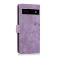 thumbnail image 5 of Nalacover Slim Wallet Case for Google Pixel 6a, for Women Men, Embossed Pattern PU Leather Shockproof Magnetic Clasp Credit Card Slots Flip Kickstand Phone Case+Wrist Strap,Purple, 5 of 7