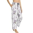 thumbnail image 2 of Uemuo Lavender Flowers Pattern Women's Wide Leg Palazzo Lounge Pants with Pockets Light Weight Loose Comfy Casual Pajama Pants-XX-Large, 2 of 9