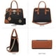 thumbnail image 4 of Juego de 2 bolsas de mano Dasein para mujer con asa superior bolsa de hombro Negro 13.6'x10.6'x6.7'/Wallet-7.5'x4'x0.8', 4 of 5