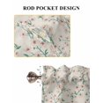 thumbnail image 6 of Spring Floral Bathroom Window Curtain, Watercolor Flowers Leaves Tree Branches Beige Light Filtering Coffee Kitchen Curtains, Bedroom Living Room Curtains 2 Panel 84"x54", 6 of 6