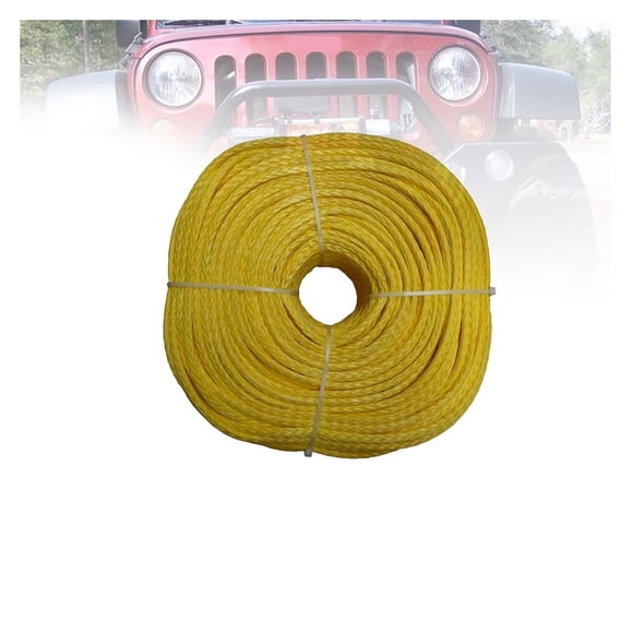 Corde de Treuil UHMWPE 6mm 100 Mètres pour Véhicule Tout-Terrain ATV UTV SUV Camion Bateau Accessoire