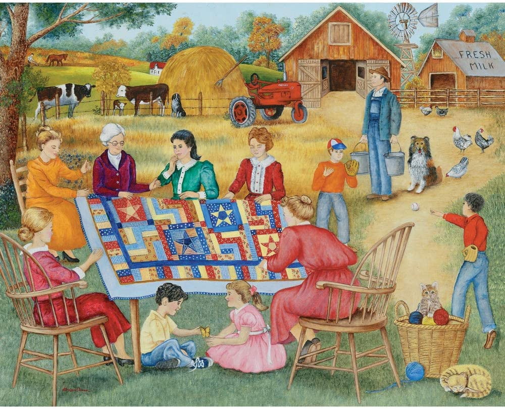 Bits And Pieces LARGE MULTIPACK ADULTS 300 Piece Jigsaw Puzzles, Folk Theme, 16 x 20 Inches