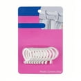 thumbnail image 3 of 15 Inch White Metal Curtain Rings for Hanging Drapes on Rods with Smooth Gliding Hooks 10PCS, 3 of 3