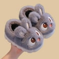 thumbnail image 5 of Fengactive Womens Bunny Face Plush Slippers 3D Ear Decor Warm Indoor Non Slip House Slippers, 5 of 9