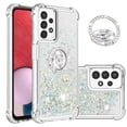 thumbnail image 1 of Funda para Samsung Galaxy A13 4G con Brillo Líquido Flotante, Purpurina, Parachoques y Anillo Giratorio Soporte, 1 of 5