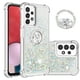 thumbnail image 1 of Funda para Samsung Galaxy A13 4G con Brillo Líquido Flotante, Purpurina, Parachoques y Anillo Giratorio Soporte, 1 of 5