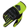 thumbnail image 7 of AirTrek Motorcycle Gloves Men Premium Leather Touchscreen Cruising Street Riding Tactical Ventilation Breathing Knuckle Armor Protection Palm Slider Padding HiVis Green XXL, 7 of 7
