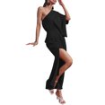 thumbnail image 2 of Sunloudy - Vestido de noche largo de verano para mujer, color sólido, sin espalda, con abertura alta, un hombro Sunloudy  S M L XL, 2 of 9