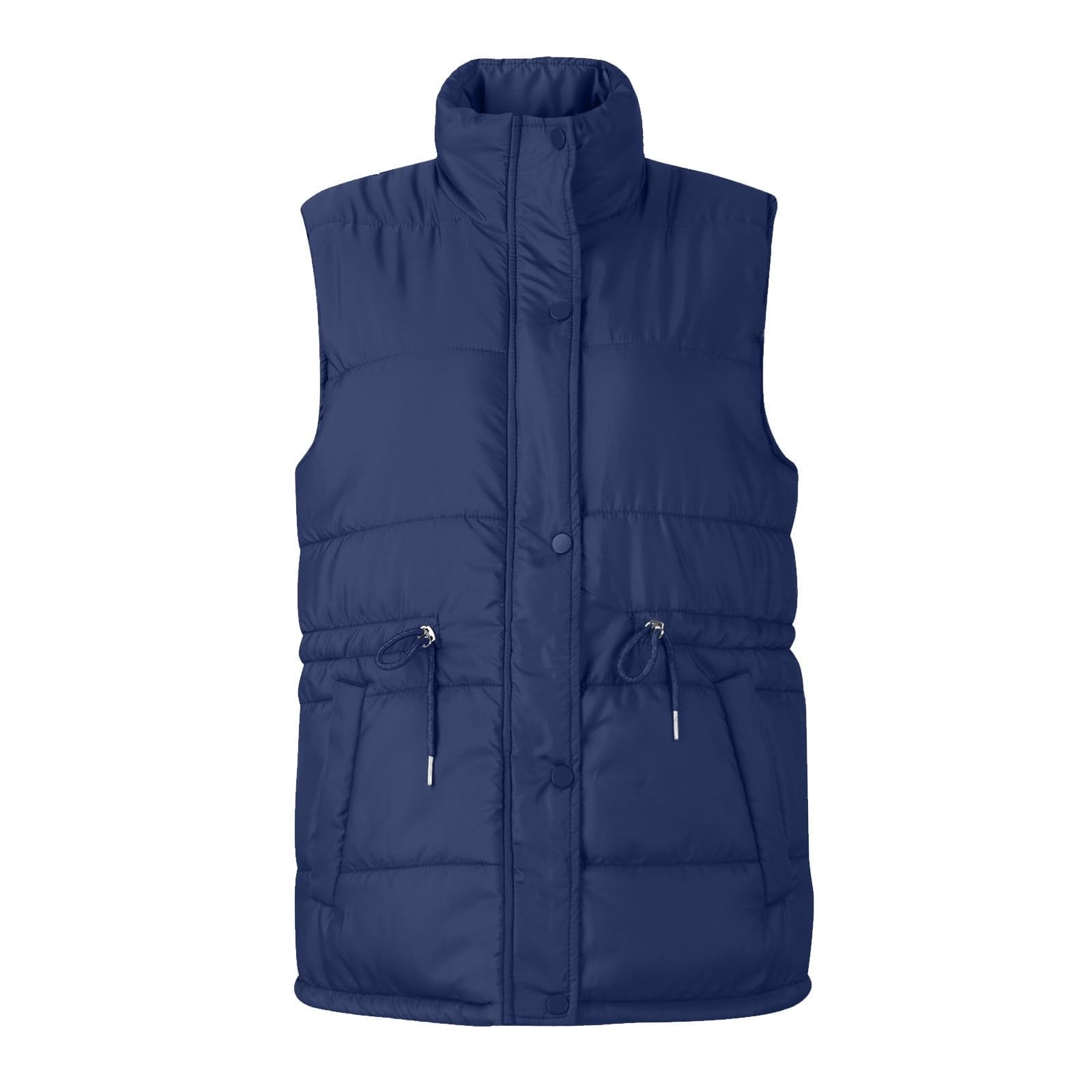 Zedker Women's Puffer Vest Hooded Running Vests Slim Fit Fleece Sleeveless Lightweight Jacket Fall Winter