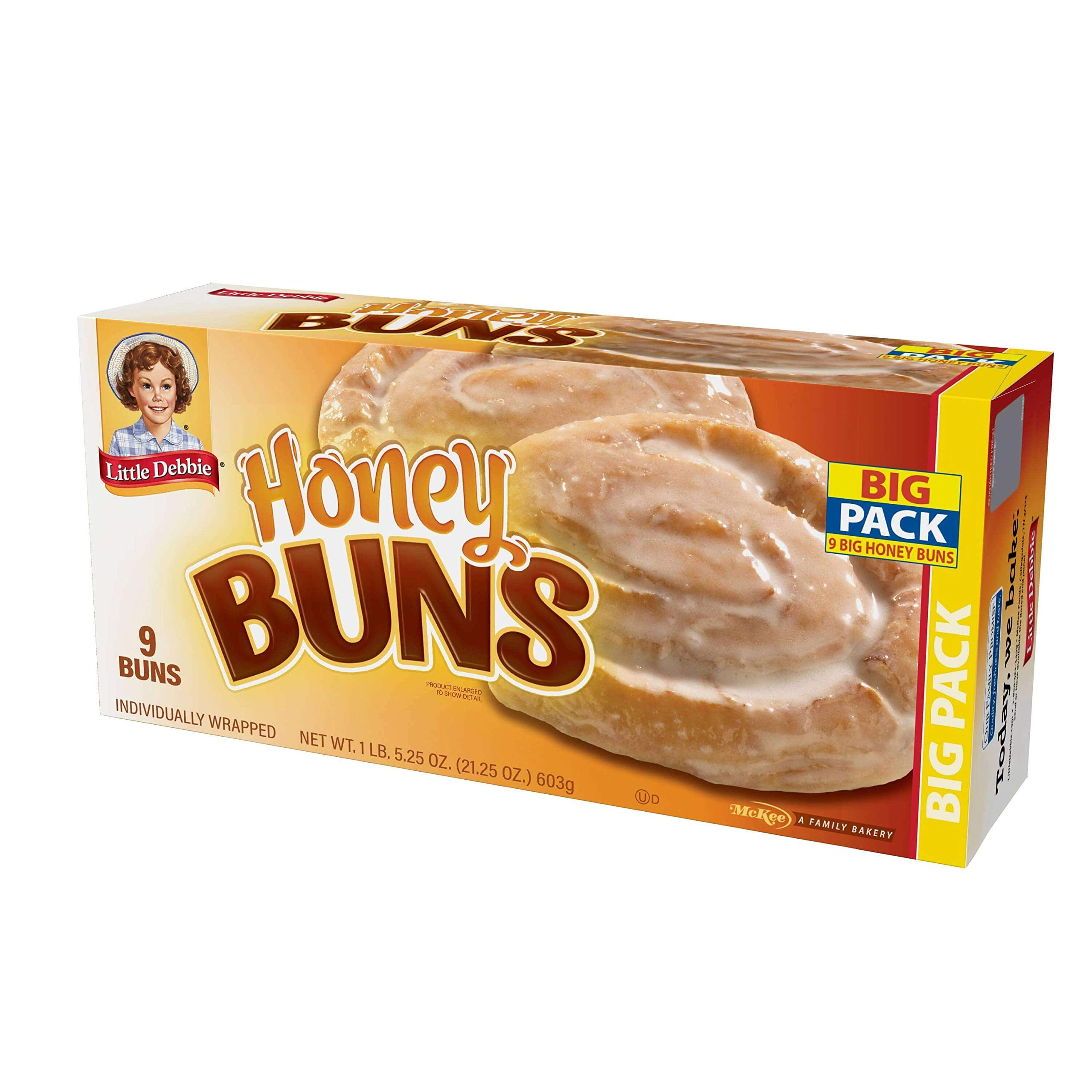 Little Debbie Honey Buns, 6 Big Pack Boxes, 54 Individually Wrapped Pastries