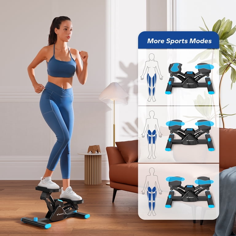 MERACH Stepper 2 en 1 pour la maison, mini stepper 150 kg avec écran LCD, stepper avec corde de puissance pour l'entraînement des jambes, des bras, des fesses MERACH Stepper 2 en 1 pour la maison, mini stepper 150 kg avec écran LCD, stepper avec corde de puissance pour l'entraînement des jambes, des bras, des fesses