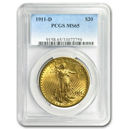 Ms65 Gold Coin - 1911-D $20 Saint-Gaudens Gold Double Eagle MS-65 PCGS