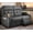 Dark Gray, variant on RV Loveseat Recliner, Massage Wall Hugger Recliners Sofa with USB, Side Pockets, Cup Holders and Removable Armrest, for RV and Home Theater, Brown