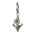 Attention to Detail Western Bull Head Metal Keychain Creative Textured