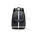 thumbnail image 5 of Mochila Casual De Cuero Suave de Hombre Escolar/viaje /negocio negro cuadras rallas blanco azul, 5 of 5