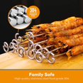 thumbnail image 4 of Air Fryer Skewer Stand Rectangle Stainless Steel Skewers Stand Rack Vertical Kebabs Skewer Stand with 15 Skewers Air Fryer Accessories Compatible with Ninja Foodi, 4 of 7