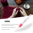 thumbnail image 3 of 9 Pcs LED Crochet Hooks Set Knitting Smooth Needles Tools Ergonomic Handle Hooks(White handle), 3 of 5