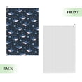 thumbnail image 2 of Easygdp Party Shark Cute Golf Towel 24x16in for Men and Women with Carabiner Clip for Easy Attachment, 2 of 8