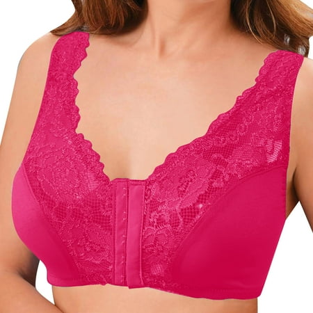 

New Big Size Women Bra Underwear Women Full Cup Thin Underwear Plus Size Front Button Wireless Sports Lace Bra Cover Large Size Vest Bras