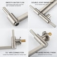 thumbnail image 2 of WOWOW Brass Pot Filler Faucet Kitchen Sink Wall Mount Brushed Nickel Folding Faucet, 2 of 6