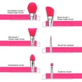 thumbnail image 3 of Juego de brochas de maquillaje de silicona, Anself para máscara facial, brochas para base, sombra de ojos cosmética, brocha para cejas con mango de plástico, paquete de 6, rojo sandía-rojo sandía- brillar Electrónica, 3 of 5