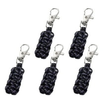 Uxcell Paracord Zipper Pull Polyester Zipper Pulls Replacement Woven Rope with Metal Clasp for Clothing Accessories Black