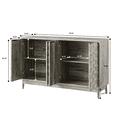 thumbnail image 7 of Semiocthome Sideboard Buffet Cabinet with 4 Door and Adjustable Shelf for Kitchen, Gray, 1 Count, 7 of 7
