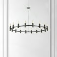 thumbnail image 6 of SAFAVIEH Poitier 18-Light Modern Black Brass Iron Chandelier, 6 of 8