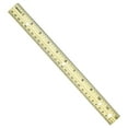 thumbnail image 2 of Westcott 12" Hole Punched Wood Ruler English and Metric With Metal Edge, Pack of 36, 2 of 3