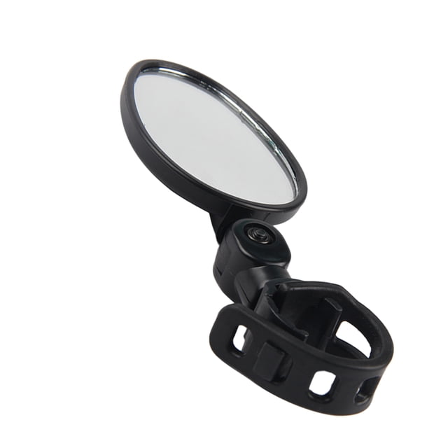 EeaseCA Universal Adjustable Handlebar Rearview Mirror 360 Degrees Bike MTB Motorcycle Cycling Handlebar Plug Flexible Rear Sight Mirror (Oval)