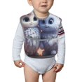 thumbnail image 4 of Bingfone Mess-Proof Baby Bib - Waterproof Bib for Baby Boy or Girl with Food Catcher Pocket, Unisex-Cute Animal Couple, 4 of 6