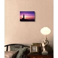 thumbnail image 2 of Beautiful Scenery Landscape Lighthouse Searchlight Beam Through Marine Air at Night - Canvas Art Wall Art - 12" x 18", 2 of 4