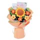 thumbnail image 5 of Ramo de punto de ganchillo hecho a mano, ramo de margaritas de flores tejidas, terminado encantador Naranja, 5 of 9