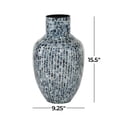 thumbnail image 4 of DecMode 16" Handmade Blue Mother of Pearl Shell Vase, 4 of 8