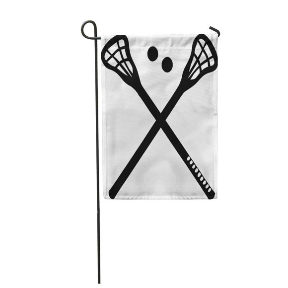 NUDECOR Ball Crossed Lacrosse Sticks Crosse Equipment Game Helmet Lax Garden Flag Decorative Flag House Banner 28x40 inch