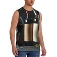 thumbnail image 2 of Balery Two Bottles Of Red And White Wine Camisetas sin mangas para hombre, absorbe la humedad y protege contra el mal olor.-Small, 2 of 7