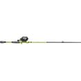 thumbnail image 2 of Lew's Mach 2 Spincast Reel and Fishing Rod Combo, 6-Foot 9-Inch 1-Piece Rod, Size 30 Reel, Black/Green, 2 of 3