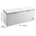 thumbnail image 4 of KFFKFF Chest Freezer, 19.8 Cu.ft / 561 L Spacious Freezer with Dual Secure Locking Lids, Independent Commercial Chest Freezer & 4 Detachable Baskets, 7-Level Temperature Control, LED, 6 Wheels, 4 of 9