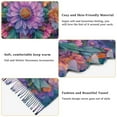 thumbnail image 5 of FORMRS Womens Scarf Winter Soft Long Big Warm Shawls Wrap Tassel Scarves, Light Purple Flowers, 5 of 9