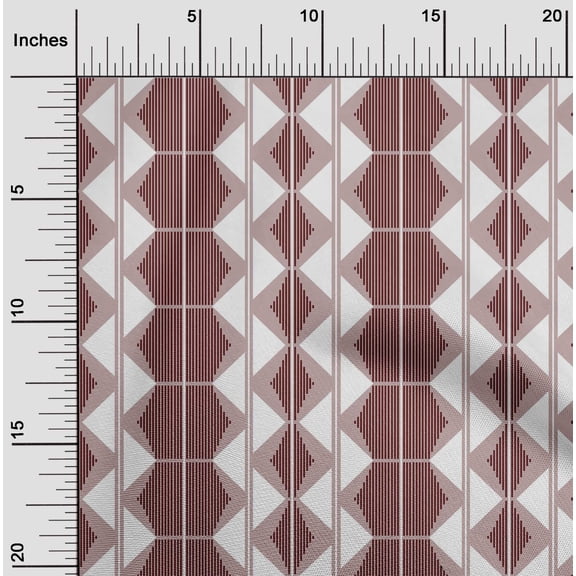 oneOone Viscose Jersey Fabric Triangle & Hexagon Geometric Print Sewing Fabric BTY 60 Inch Wide