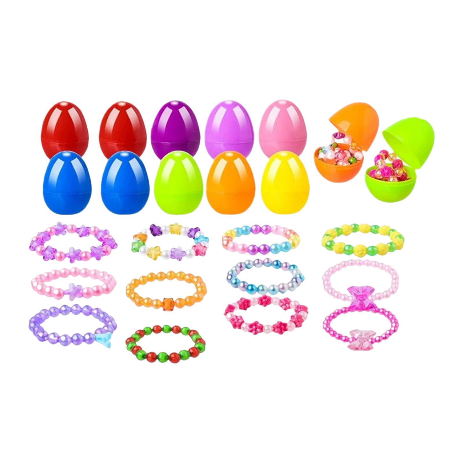 FVDPWYE Easter Basket Stuffers Decor Prefilled Easter Eggs for Party Favors Children 12 Bracelets