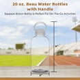 thumbnail image 5 of 10 Beau Water Bottles with Handle Set, 20 oz. - Flexi-Grip, Plastic, Drinkware - Clear, 5 of 5