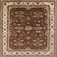 thumbnail image 1 of Ahgly Company Indoor Square Mid-Century Modern Light Copper Gold Oriental Area Rugs, 5' Square, 1 of 6