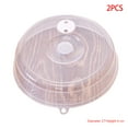 thumbnail image 1 of 2 Pieces Plate Cover Anti-Splatter Lid for Microwave with Steam Vent Bowl Food Protection Dome Plastic, 1 of 10