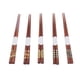 thumbnail image 1 of Palillos Reutilizables ANGGREK 5 Pares de Palillos de Madera de Sándalo Rojo con Patrón Acanalado, 1 of 8