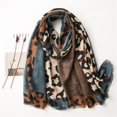 thumbnail image 1 of Bufanda larga de leopardo salvaje para mujer, chal de diseñador de primavera, bufanda marrón de lujo única, chal de moda, chal largo, 1 of 5