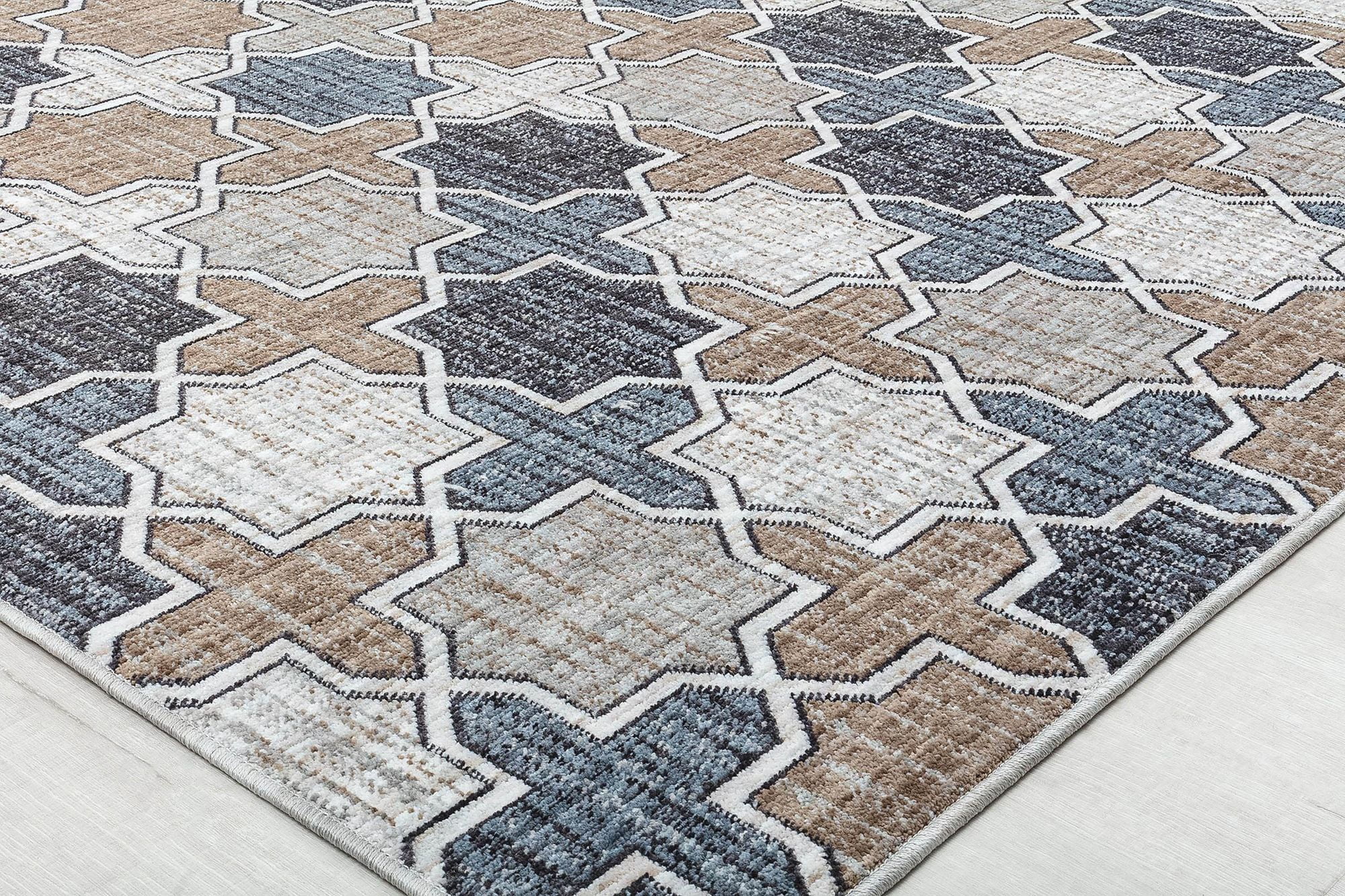 Mason Brooks Cressida CA40A RusticTaupe Geometric Contemporary Gray Area Rug, 5'3" x 7'0"