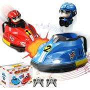 Toddlers Remote Control Cars, RC Ejecting Bumper Car for Kids, RC Battle Race Car Set of 2 Players, RC Cartoon Car Toys for Birthday Gift for Boys Girls